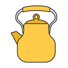 Kettle vector icon.Color vector icon isolated on white background kettle.
