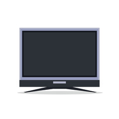 Computer monitor on a stand, illustration, vector