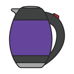 Kettle vector icon.Color vector icon isolated on white background kettle.