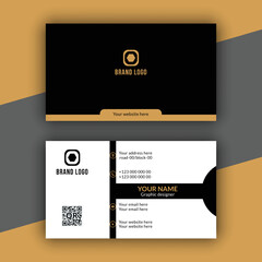 Professional elegant black and white modern business card design corporate template
