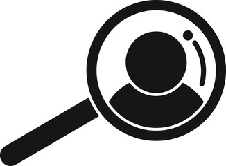 Search magnifier icon simple vector. Target customer. Group hunter