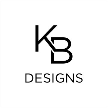 initials KB simple logo vector