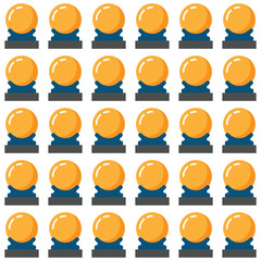 fortune telling ball pattern halloween night party background vector