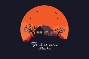 Obraz premium Halloween background flat design vector