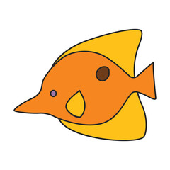 Tropical fish vector icon.Cartoon vector icon isolated on white background tropical fish.