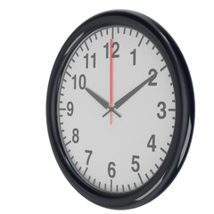 3d rendering illustration of an office wall clock