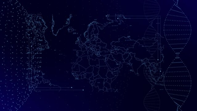 Data analysis Medical statistics on Ukraine Country with graphs, charts, analytics in background | Ukraine country Revealing world map 4K|60 FPS, data analysis Medical science technological