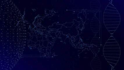 Data analysis Medical statistics on Japan Country with graphs, charts, analytics in background | Japan country Revealing world map 4K|60 FPS, data analysis Medical science technological - Powered by Adobe