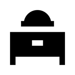 Bedroom Flat Vector Icon