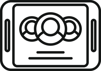 Goal lead icon outline vector. Target seo. Digital customer