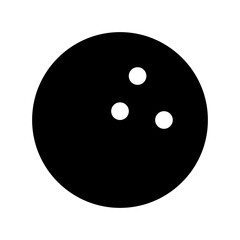 Bowling Ball Flat Vector Icon