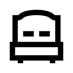 Bedroom Flat Vector Icon