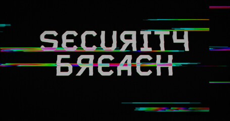 Fototapeta premium Cyber attack alert russian modern glitch concept 3d illustration