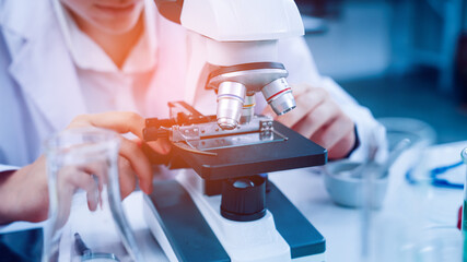 Scientist or researchers working in science laboratory, medical technology research work, science...