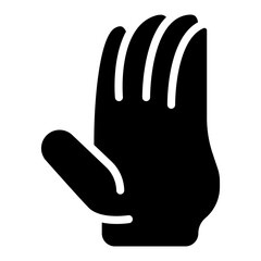 Obraz premium hand cartoon glyph icon