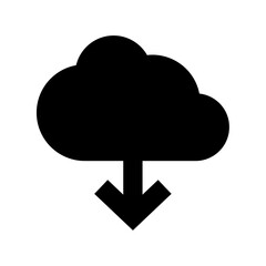 Cloud Download Vector Icon