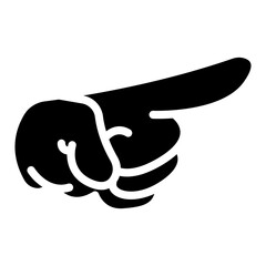 hand cartoon glyph icon