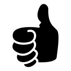 hand cartoon glyph icon