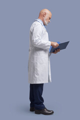 Doctor checking patient's medical records