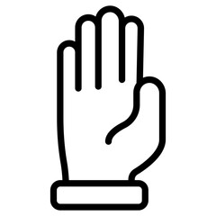 hand cartoon line icon