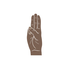 Modern icon with scout sign outline illustration for concept design. Tourism concept. Vector illustration icon.