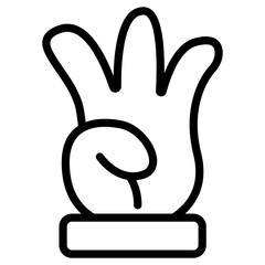 Obraz premium hand cartoon line icon