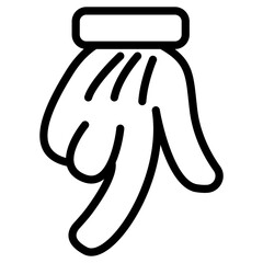  hand cartoon line icon