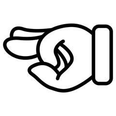  hand cartoon line icon