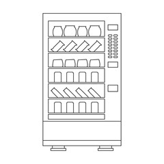 Food vending vector icon.Outline vector icon isolated on white background food vending.