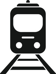 Stop train icon simple vector. Railway platform. People metro