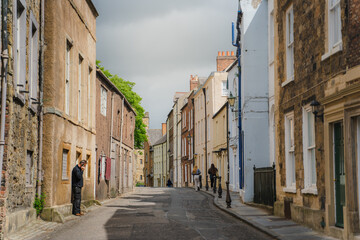 Street In A Center Of Historic Town Durham In North East England