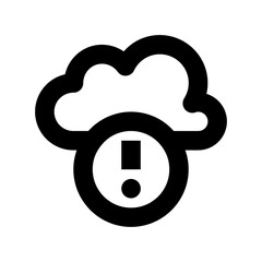 Cloud Error Vector Icon