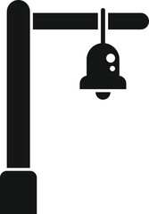 Train station bell icon simple vector. People city. Travel ticket