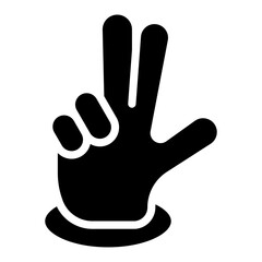 hand cartoon glyph icon
