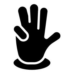 Obraz premium hand cartoon glyph icon