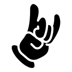 hand cartoon glyph icon