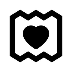 Heart Sticker Flat Vector Icon