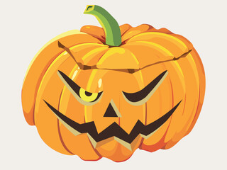 Jack o lantern Halloween pumpkin . vector horizontal seamless background with jack-o'-lanterns (Halloween pumpkins).