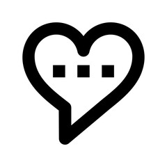 Heart Bubble Flat Vector Icon