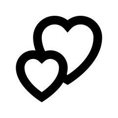 Love Hearts Flat Vector Icon