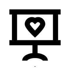 Love Canvas Flat Vector Icon