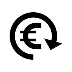 Euro Exchange Flat Vector Icon