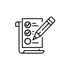 Registration line icon vector illustration