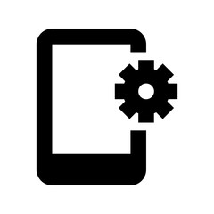 Mobile Settings Flat Vector Icon