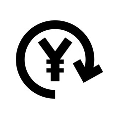Yen Exchange Flat Vector Icon