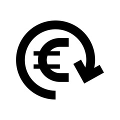 Euro Exchange Flat Vector Icon
