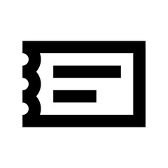 Ticket Flat Vector Icon