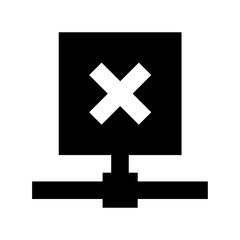 Obraz premium Server Disconnect Flat Vector Icon