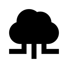Cloud Sharing Flat Vector Icon