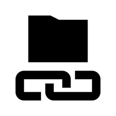 Linked Folder Flat Vector Icon
